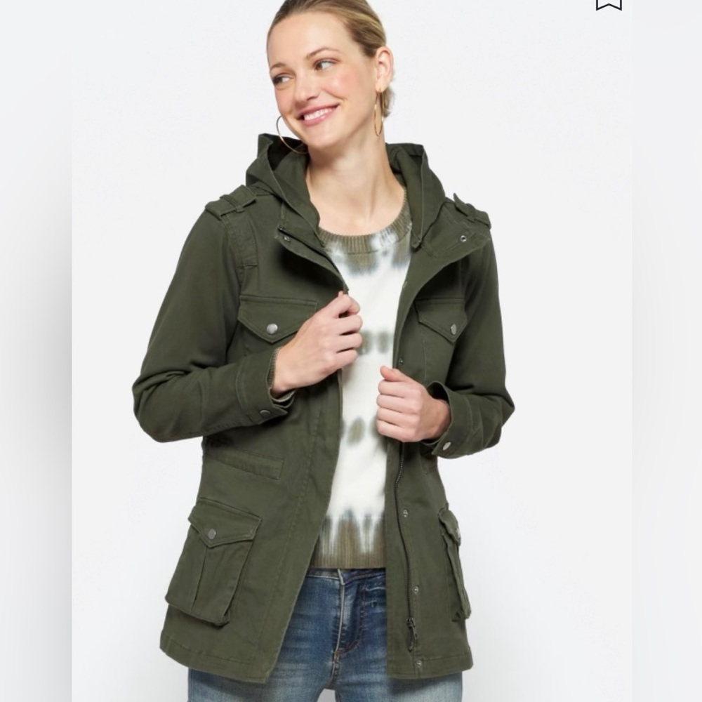 Market and Spruce Green Cargo Jacket - Picture 4 of 8